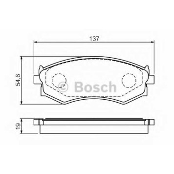Колодки тормозные дисковые для NISSAN 200 SX(S13), MAXIMA QX(A32), MAXIMA(J30) <b>BOSCH 0 986 461 139</b>