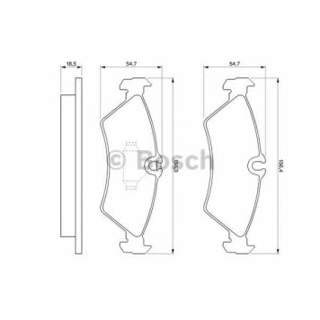 Колодки тормозные дисковые для MERCEDES SPRINTER(901, 902, 903, 904, 909) / VW LT(2, 2DA, 2DB, 2DC, 2DD, 2DE, 2DF, 2DH, 2DK) <b>BOSCH 0 986 424 219</b>