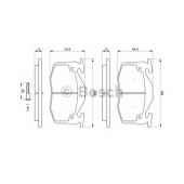 Колодки тормозные дисковые для RENAULT 19(853#, B/C53#, D53#, L53#, S53#), CLIO(5/357#, B/C57#, S57#) <b>BOSCH 0 986 461 149</b>