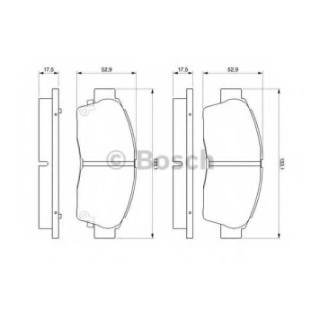 Колодки тормозные дисковые для TOYOTA CAMRY, CARINA E, CELICA, COROLLA, CORONA, PICNIC, RAV 4 <b>BOSCH 0 986 461 123</b>