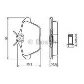Колодки тормозные дисковые для LANCIA KAPPA(838,838A,838B) <b>BOSCH 0 986 494 020</b>