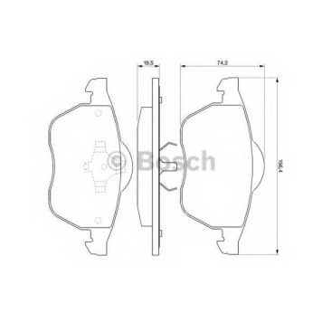 Колодки тормозные дисковые для AUDI A4(8D2,8D5,B5) / VW PASSAT(3B2,3B5) <b>BOSCH 0 986 424 481</b>