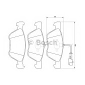 Колодки тормозные дисковые для FIAT COUPE(FA/175), MAREA(185), MULTIPLA(186), PUNTO(188) <b>BOSCH 0 986 424 578</b>