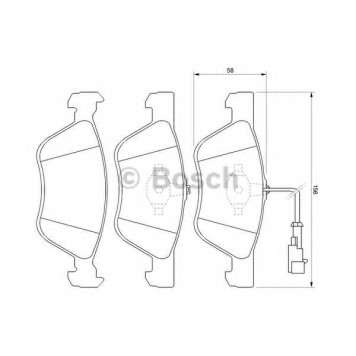 Колодки тормозные дисковые для FIAT COUPE(FA/175), MAREA(185), MULTIPLA(186), PUNTO(188) <b>BOSCH 0 986 424 578</b>