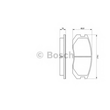 Колодки тормозные дисковые для DAIHATSU TERIOS / MITSUBISHI COLT, GALANT, LANCER <b>BOSCH 0 986 460 980</b>