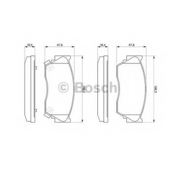 Колодки тормозные дисковые для NISSAN 100 NX(B13), PULSAR(N14), SUNNY(N14) <b>BOSCH 0 986 460 997</b>