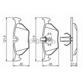 Колодки тормозные дисковые для BMW 5(E39) <b>BOSCH 0 986 494 009</b>