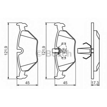 Колодки тормозные дисковые для BMW 5(E39) <b>BOSCH 0 986 494 009</b>