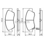 Колодки тормозные дисковые для HONDA CIVIC(EG,EH,EJ,EK,EM1,MA,MB), JAZZ(GD), LOGO(GA3) <b>BOSCH 0 986 494 299</b>