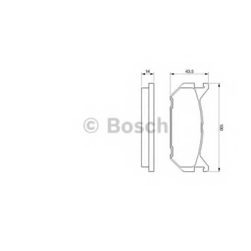 Колодки тормозные дисковые для MAZDA 626(GE,GF), MX-6(GD,GE), XEDOS 6(CA) <b>BOSCH 0 986 424 266</b>