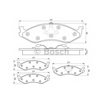 Колодки тормозные дисковые для JEEP CHEROKEE(XJ), GRAND CHEROKEE(ZJ), WRANGLER(SJ#,TJ,YJ) / KIA CARNIVAL(UP) <b>BOSCH 0 986 424 284</b>