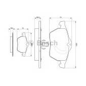 Колодки тормозные дисковые для OPEL ASTRA(F08#,F48#), CALIBRA(85#), VECTRA(31#,36#,38#) / SAAB 9-5(YS3E), 900 <b>BOSCH 0 986 424 360</b>