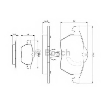 Колодки тормозные дисковые для OPEL ASTRA(F08#,F48#), CALIBRA(85#), VECTRA(31#,36#,38#) / SAAB 9-5(YS3E), 900 <b>BOSCH 0 986 424 360</b>
