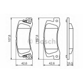 Колодки тормозные дисковые для LEXUS RX / TOYOTA AVENSIS, CAMRY, CARINA E, CARINA, CELICA, COROLLA, CORONA <b>BOSCH 0 986 461 136</b>