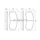 Колодки тормозные дисковые для OPEL FRONTERA(5#MWL4,5#SUD2,6B#), MONTEREY(UBS#) <b>BOSCH 0 986 424 366</b>