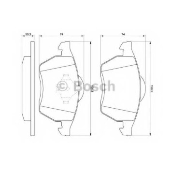 Колодки тормозные дисковые для FORD GALAXY(WGR) / VW SHARAN(7M6,7M8,7M9) <b>BOSCH 0 986 494 003</b>