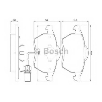 Колодки тормозные дисковые для FORD GALAXY(WGR) / VW SHARAN(7M6,7M8,7M9) <b>BOSCH 0 986 494 035</b>