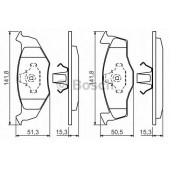 Колодки тормозные дисковые для VW GOLF(1H1,1H5), POLO PLAYA, POLO(6KV2,6KV5), VENTO(1H2) <b>BOSCH 0 986 424 449</b>