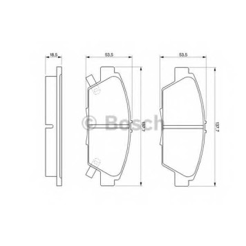 Колодки тормозные дисковые для HONDA ACCORD(CC,CD,CE,CF), PRELUDE(BB) <b>BOSCH 0 986 424 289</b>