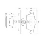 Колодки тормозные дисковые для VW TRANSPORTER(70XA, 70XB, 70XC, 70XD, 7DB, 7DK, 7DW) <b>BOSCH 0 986 494 008</b>