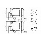 Колодки тормозные дисковые для MERCEDES C(CL203,S203,W203), CLC(CL203), CLK(A208,A209,C208,C209), E(W210), SLK(R171) / SKODA FABIA(6Y3,6Y5) <b>BOSCH 0 986 494 022</b>
