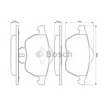 Колодки тормозные дисковые для AUDI A3(8L1), TT(8N3) / VW GOLF(1H1,1H5), PASSAT(35I,3A5), VENTO(1H2) <b>BOSCH 0 986 424 460</b>