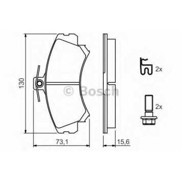 Колодки тормозные дисковые для MITSUBISHI CARISMA(DA#), COLT CZC(RG), COLT(Z2#A,Z3#A), SPACE STAR(DG#A) / VOLVO S40(VS), V40(VW) <b>BOSCH 0 986 424 371</b>