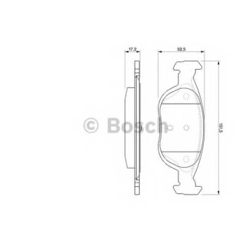 Колодки тормозные дисковые для FIAT PUNTO(176,176C,176L,188) / LANCIA Y(840A) <b>BOSCH 0 986 424 544</b>