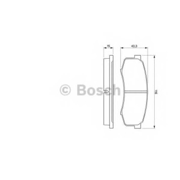 Колодки тормозные дисковые для LEXUS GX / MITSUBISHI PAJERO / TOYOTA 4 RUNNER, FJ CRUISER, HILUX, LAND CRUISER 100, LAND CRUISER 150, LAND CRUISER 90, LAND CRUISER, SEQUOIA <b>BOSCH 0 986 424 313</b>