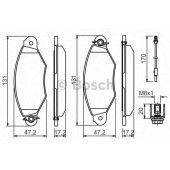 Колодки тормозные дисковые для CITROEN XSARA(N0,N1) / NISSAN KUBISTAR(X76,X80) / RENAULT KANGOO Express(FC0/1#), KANGOO(KC0/1#) <b>BOSCH 0 986 424 455</b>