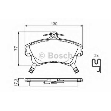 Колодки тормозные дисковые для MITSUBISHI CARISMA(DA#), COLT CZC(RG), COLT(Z2#A,Z3#A) / VOLVO S40(VS), V40(VW) <b>BOSCH 0 986 424 541</b>