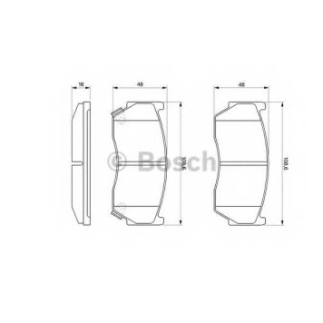 Колодки тормозные дисковые для NISSAN ALMERA(N15), PULSAR(N15), SUNNY <b>BOSCH 0 986 424 369</b>