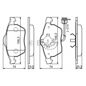 Колодки тормозные дисковые для AUDI A4, A6 / SKODA SUPERB / VW PASSAT <b>BOSCH 0 986 494 050</b>