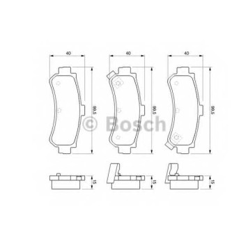 Колодки тормозные дисковые для NISSAN ALMERA(N15), PULSAR(N15) <b>BOSCH 0 986 424 734</b>