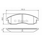 Колодки тормозные дисковые для HYUNDAI LANTRA / MITSUBISHI L 200 / NISSAN BLUEBIRD, CEFIRO, MAXIMA QX, MAXIMA, SKYLINE, STAGEA <b>BOSCH 0 986 424 340</b>