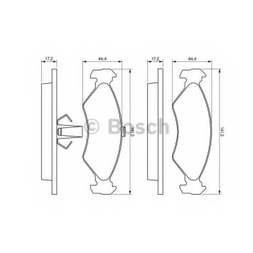 Колодки тормозные дисковые для FORD FIESTA(FVD,GFJ,JA#,JB#,JV#), KA(RB#) / MAZDA 121(JASM,JBSM) <b>BOSCH 0 986 424 416</b>