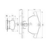 Колодки тормозные дисковые для OPEL ASTRA(F07#,F08#,F35#,F48#), ZAFIRA(F75#) / SAAB 9-3(YS3D), 9-5(YS3E), 900 <b>BOSCH 0 986 424 488</b>