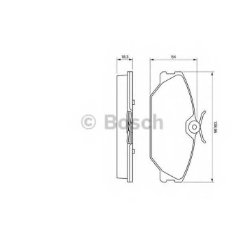 Колодки тормозные дисковые для RENAULT CLIO, LAGUNA, MEGANE, SAFRANE, SCENIC <b>BOSCH 0 986 424 533</b>