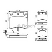Колодки тормозные дисковые для VW TRANSPORTER(70XA, 70XB, 70XC, 70XD, 7DB, 7DK, 7DW) <b>BOSCH 0 986 494 041</b>