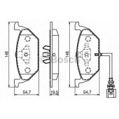 Колодки тормозные дисковые для AUDI A2, A3 / SKODA FABIA, OCTAVIA, ROOMSTER, YETI / VW BEETLE, BORA, CADDY, EOS, GOLF, JETTA, NEW BEETLE, POLO <b>BOSCH 0 986 494 019</b>