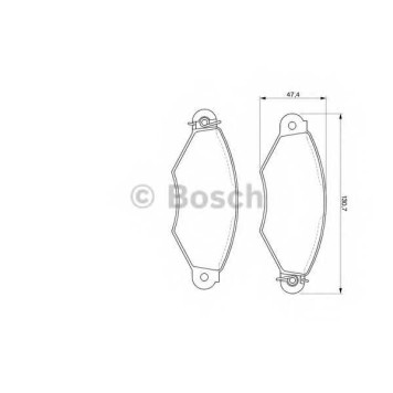 Колодки тормозные дисковые для PEUGEOT 306(7A,7B,7C,N3,N5) <b>BOSCH 0 986 424 453</b>