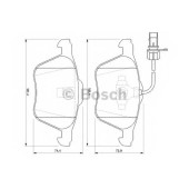 Колодки тормозные дисковые для FORD GALAXY(WGR) / VW SHARAN(7M6, 7M8, 7M9), TRANSPORTER(70XA, 70XB, 70XC, 70XD, 7DB, 7DK, 7DW) <b>BOSCH 0 986 424 777</b>