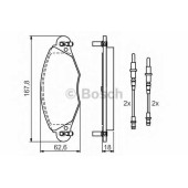 Колодки тормозные дисковые для CITROEN C5(DC#,DE#,RC#,RE#) <b>BOSCH 0 986 424 581</b>