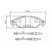 Колодки тормозные дисковые для CITROEN C5(DC#,RC#) <b>BOSCH 0 986 424 598</b>