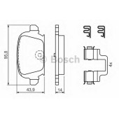 Колодки тормозные дисковые для OPEL CORSA(F08,F68,W5L), TIGRA TwinTop <b>BOSCH 0 986 424 528</b>
