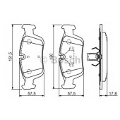 Колодки тормозные дисковые для BMW 3(E36,E46), Z3(E36), Z4(E85) <b>BOSCH 0 986 494 015</b>