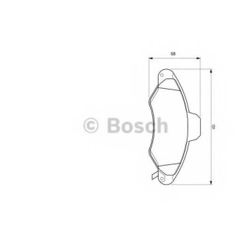 Колодки тормозные дисковые для FORD ESCORT 95(AVL), ESCORT(AAL, ABL, AFL, ALL, ANL, GAL) <b>BOSCH 0 986 424 644</b>