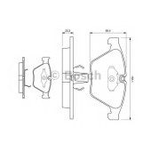 Колодки тормозные дисковые для BMW 1(E82), 3(E90,E91,E92,E93), 5(E60,E61), 6(E63,E64), 7(E65,E66,E67), X1(E84), Z4(E89) <b>BOSCH 0 986 494 036</b>