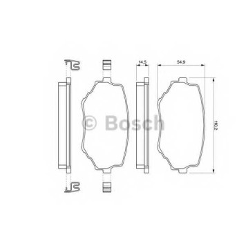 Колодки тормозные дисковые для SUZUKI GRAND VITARA(FT,GT), VITARA(ET,TA) <b>BOSCH 0 986 424 669</b>
