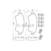 Колодки тормозные дисковые для CITROEN XSARA(N0, N1, N2) / PEUGEOT 206(2A/C, 2D), 306(7#, 7A, 7B, 7C, 7D, 7E, N#, N3, N5) <b>BOSCH 0 986 424 801</b>